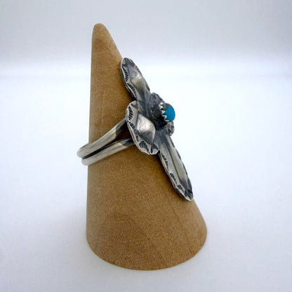 Turquoise Cross Ring Size 9