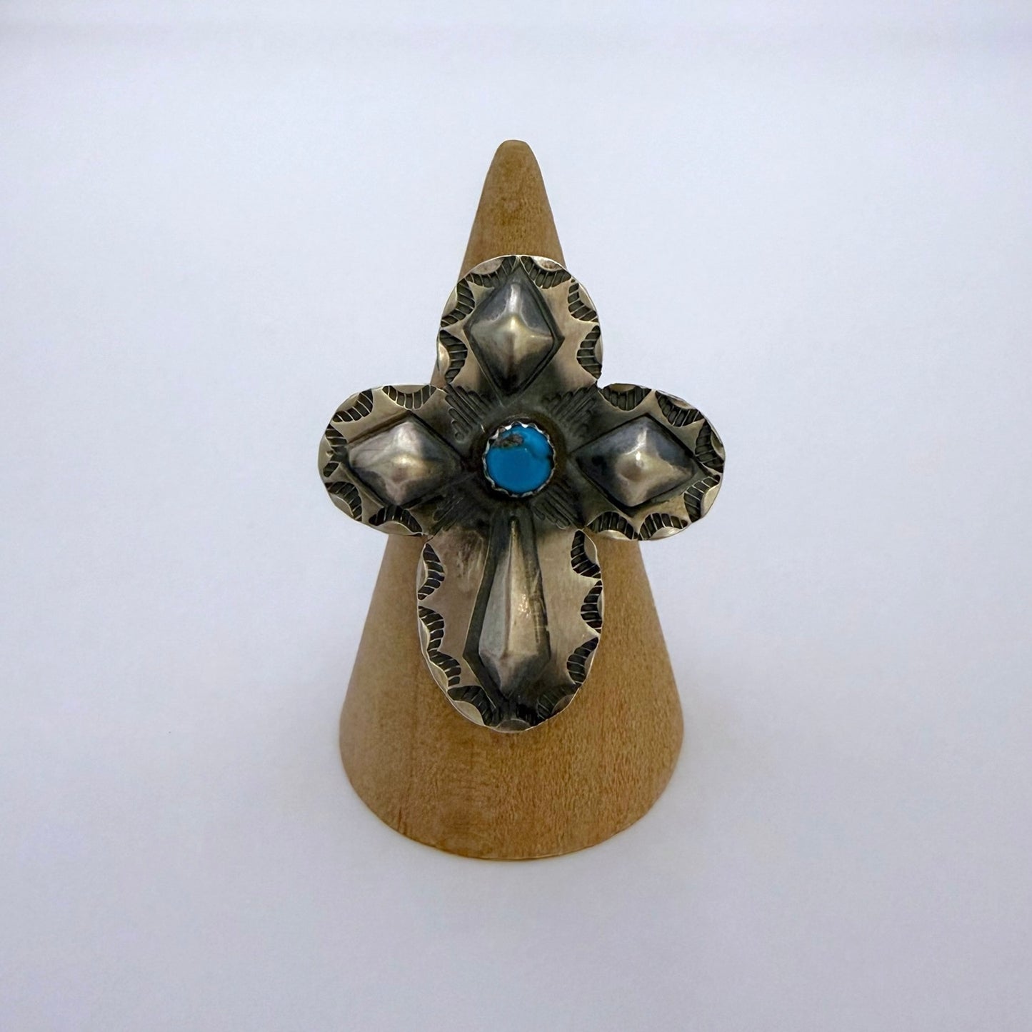 Turquoise Cross Ring Size 9