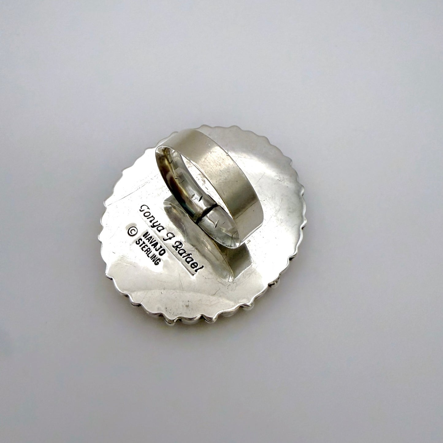 Spiny & Kingman Turquoise Cluster Ring Size 10