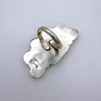 Turquoise Mountain Turquoise Half Cluster Adjustable Ring By Geraldine James