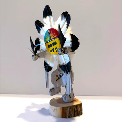Native American Navajo Sunface Kachina Doll / White