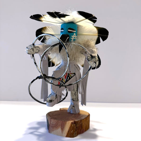 Native American Navajo Hoop Dancer Kachina Doll /White