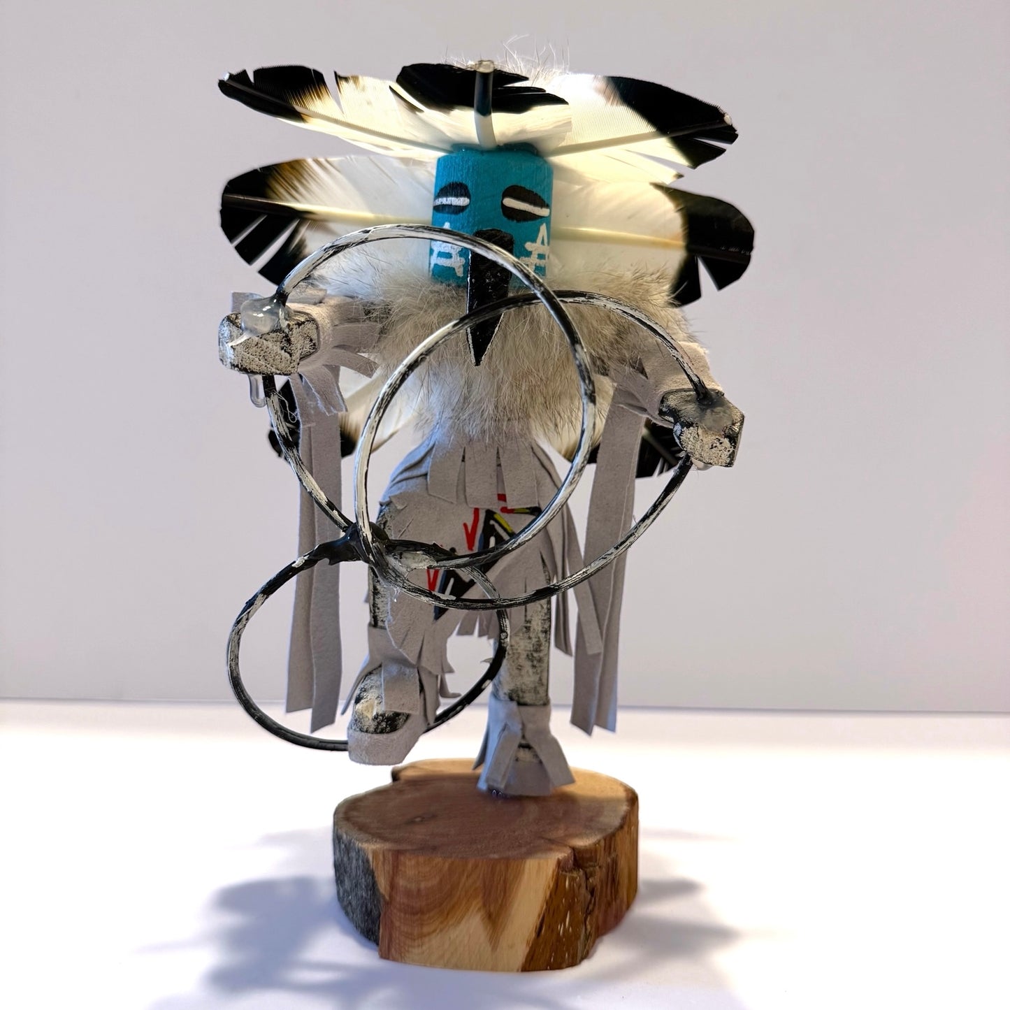 Native American Navajo Hoop Dancer Kachina Doll /White