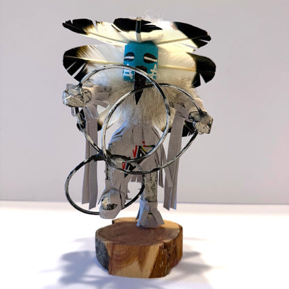 Native American Navajo Hoop Dancer Kachina Doll /White