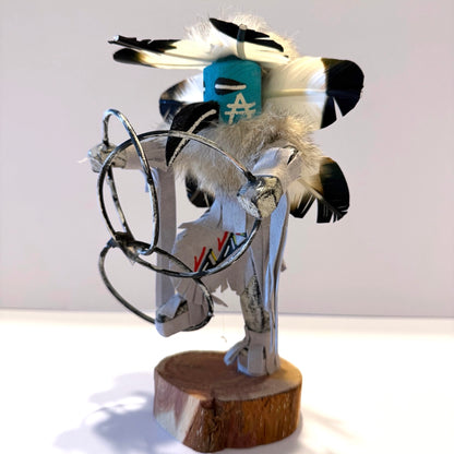 Native American Navajo Hoop Dancer Kachina Doll /White