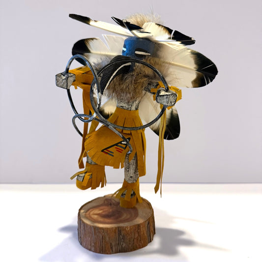 Native American Navajo Hoop Dancer Kachina Doll /Gold