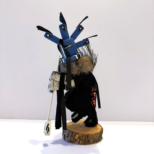 Native American Navajo Kokopelli Kachina Doll / Black