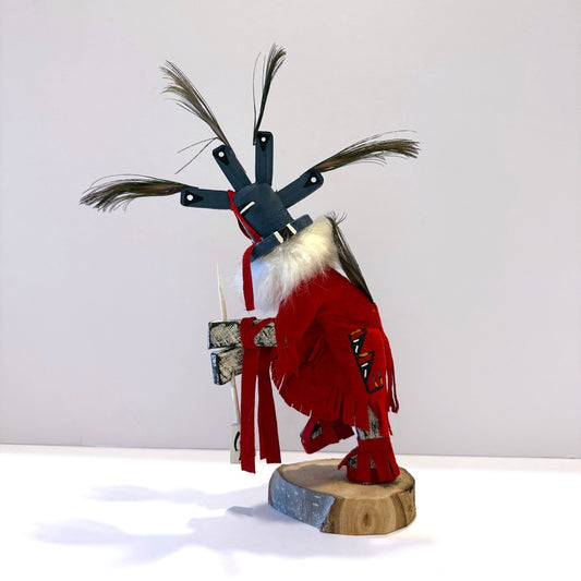 Native American Navajo Kokopelli Kachina Doll / Red