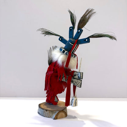 Native American Navajo Kokopelli Kachina Doll / Red