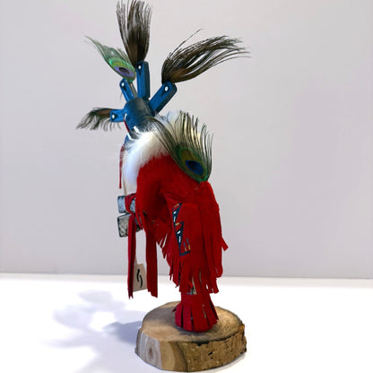 Native American Navajo Kokopelli Kachina Doll / Red
