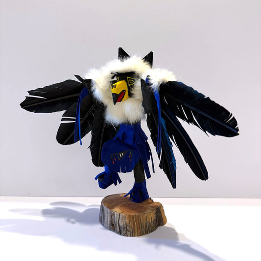 Native American Navajo Raven Kachina Doll / Blue