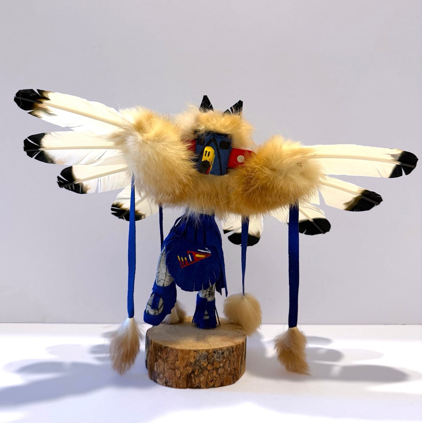 Native American Navajo Eagle Kachina Doll / Blue1