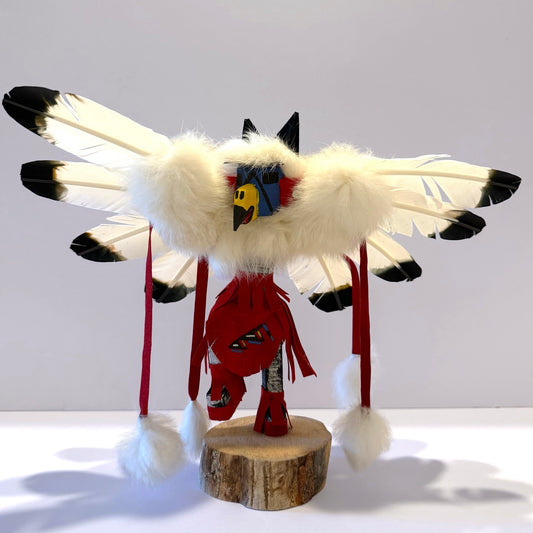 Native American Navajo Eagle Kachina Doll / Red2