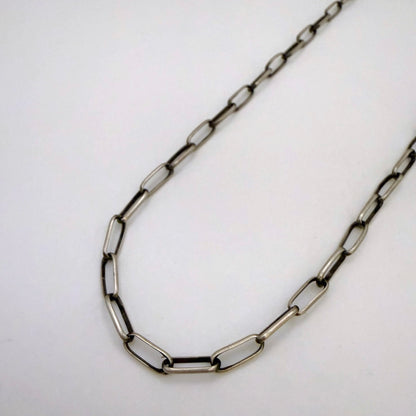 Navajo Handmade Sterling Silver Chain 24" - Link 3/8"