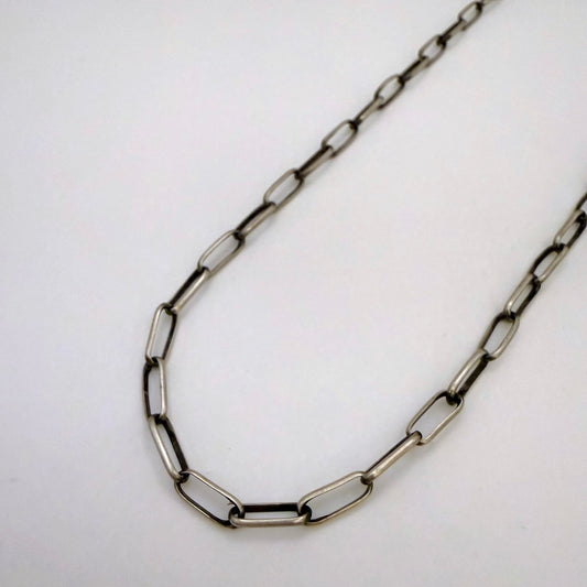 Navajo Handmade Sterling Silver Chain 24" - Link 3/8"