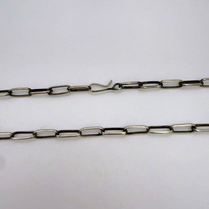 Navajo Handmade Sterling Silver Chain 24" - Link 3/8"