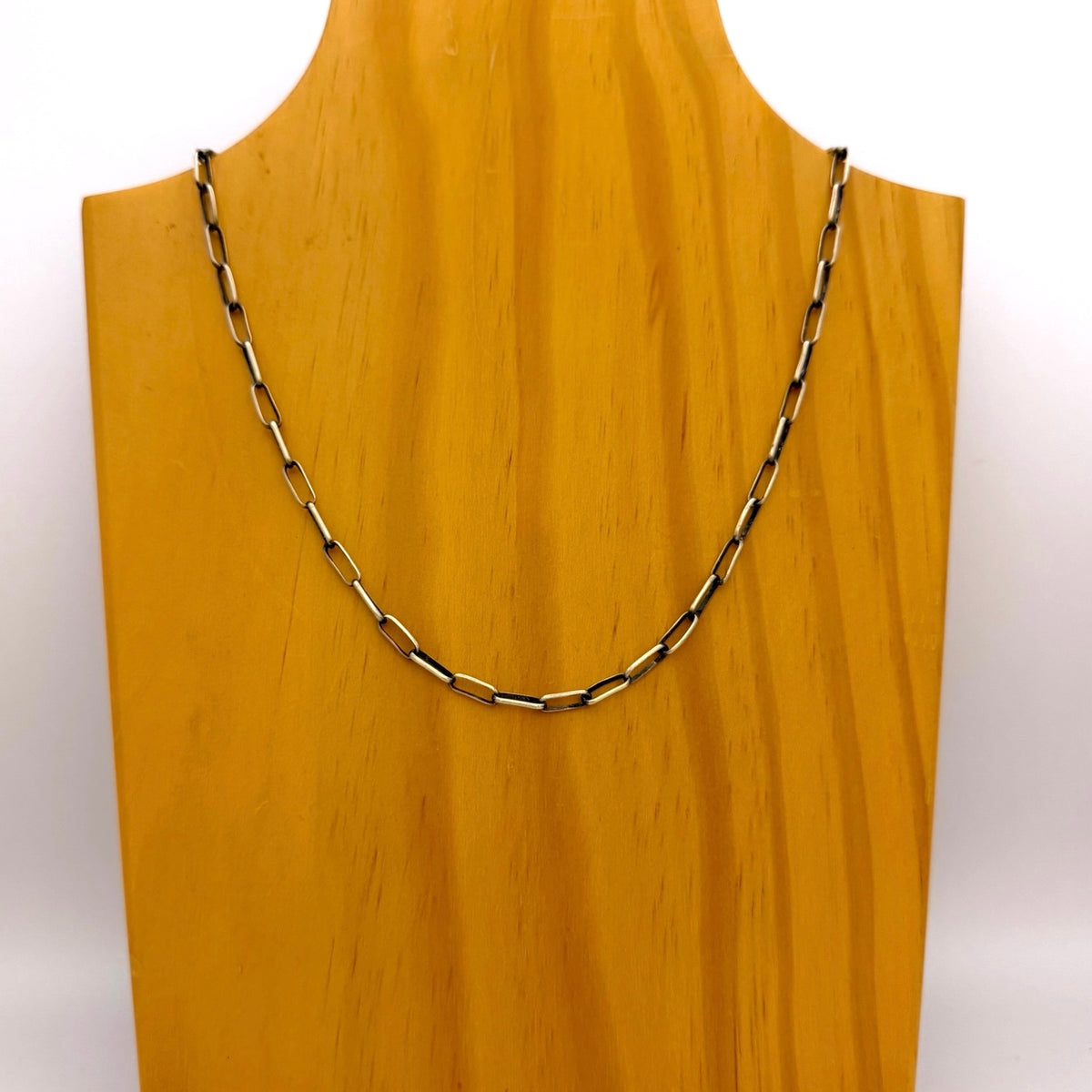 Navajo Handmade Sterling Silver Chain 24" - Link 3/8"