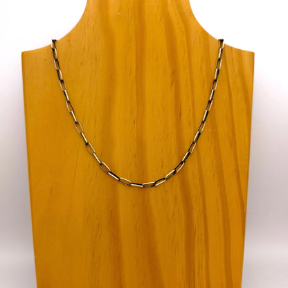 Navajo Handmade Sterling Silver Chain 24" - Link 3/8"