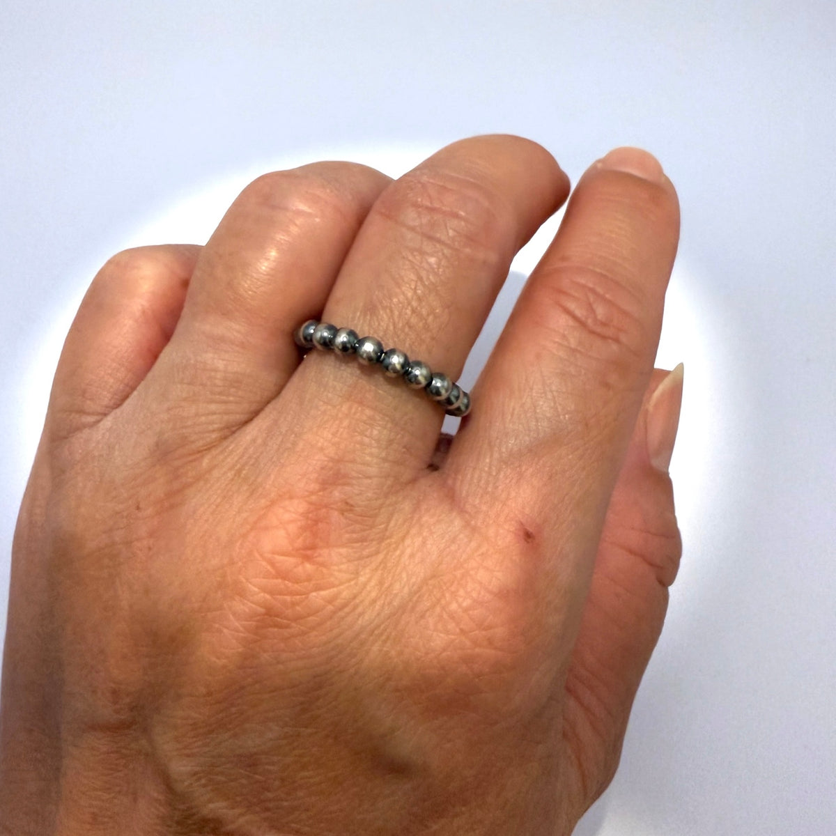 Navajo Pearl Stretch Ring