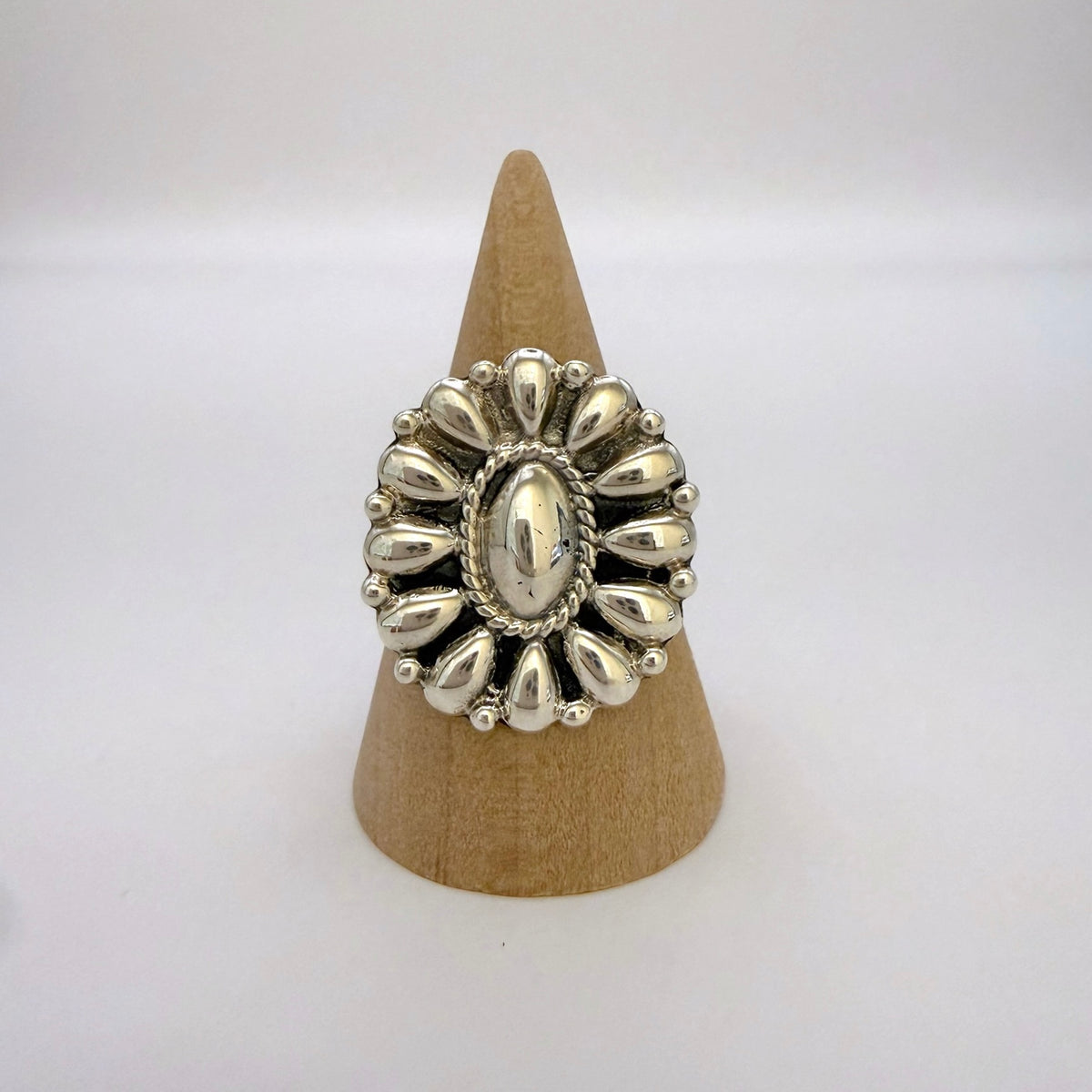 Sterling Silver Cluster Ring Size 11.5