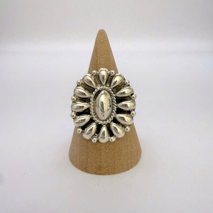 Sterling Silver Cluster Ring Size 11.5