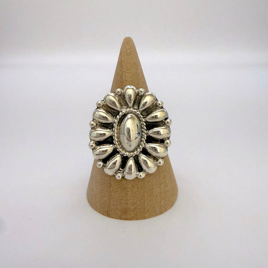 Sterling Silver Cluster Ring Size 11.5