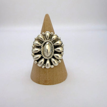 Sterling Silver Cluster Ring Size 11.5