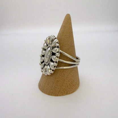 Sterling Silver Cluster Ring Size 11.5