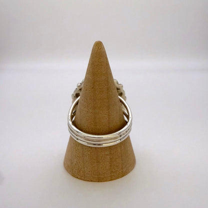 Sterling Silver Cluster Ring Size 11.5
