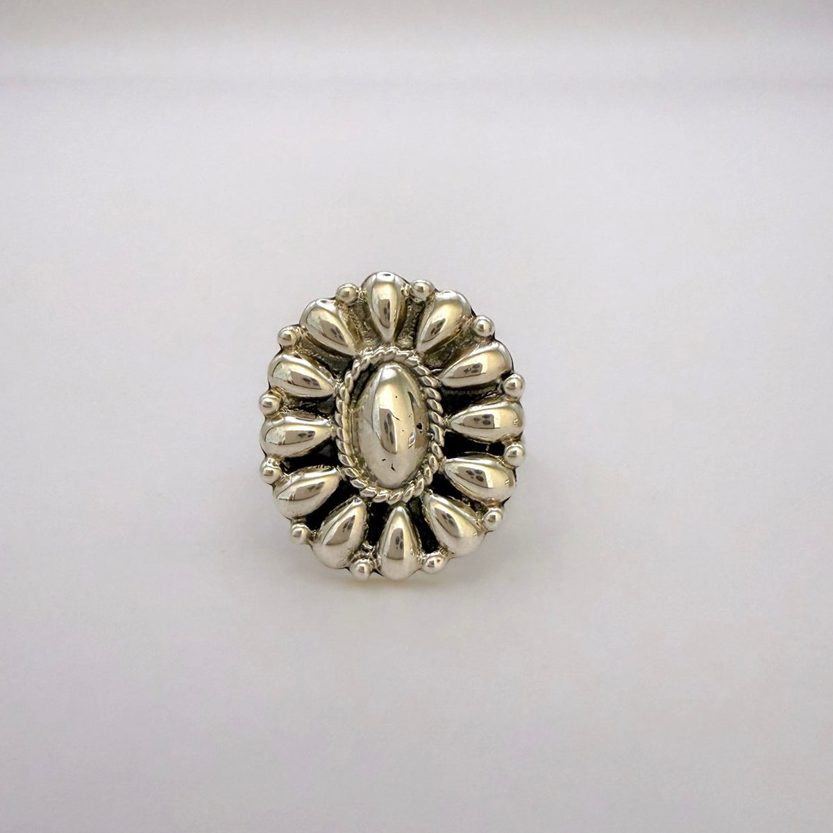 Sterling Silver Cluster Ring Size 11.5