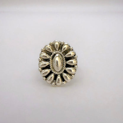 Sterling Silver Cluster Ring Size 11.5