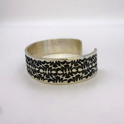 Stamped Sterling Silver Cuff Bracelet By Sunshine Reeves 5"