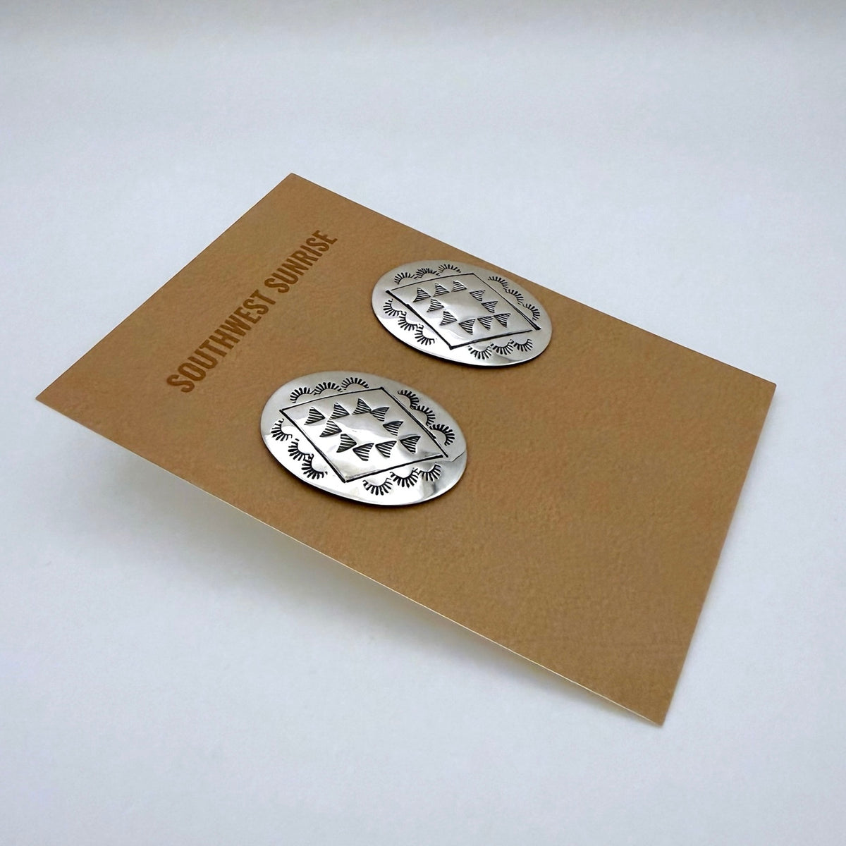スタンプワーク オーバル スタッドピアス A
