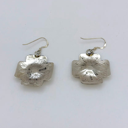 Stamped Concho Dangle Earrings