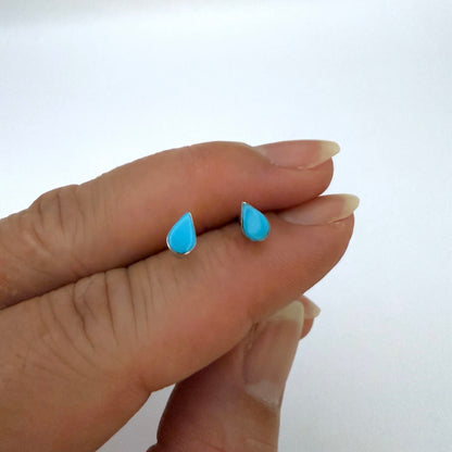 Turquoise Teardrop Stud Earrings