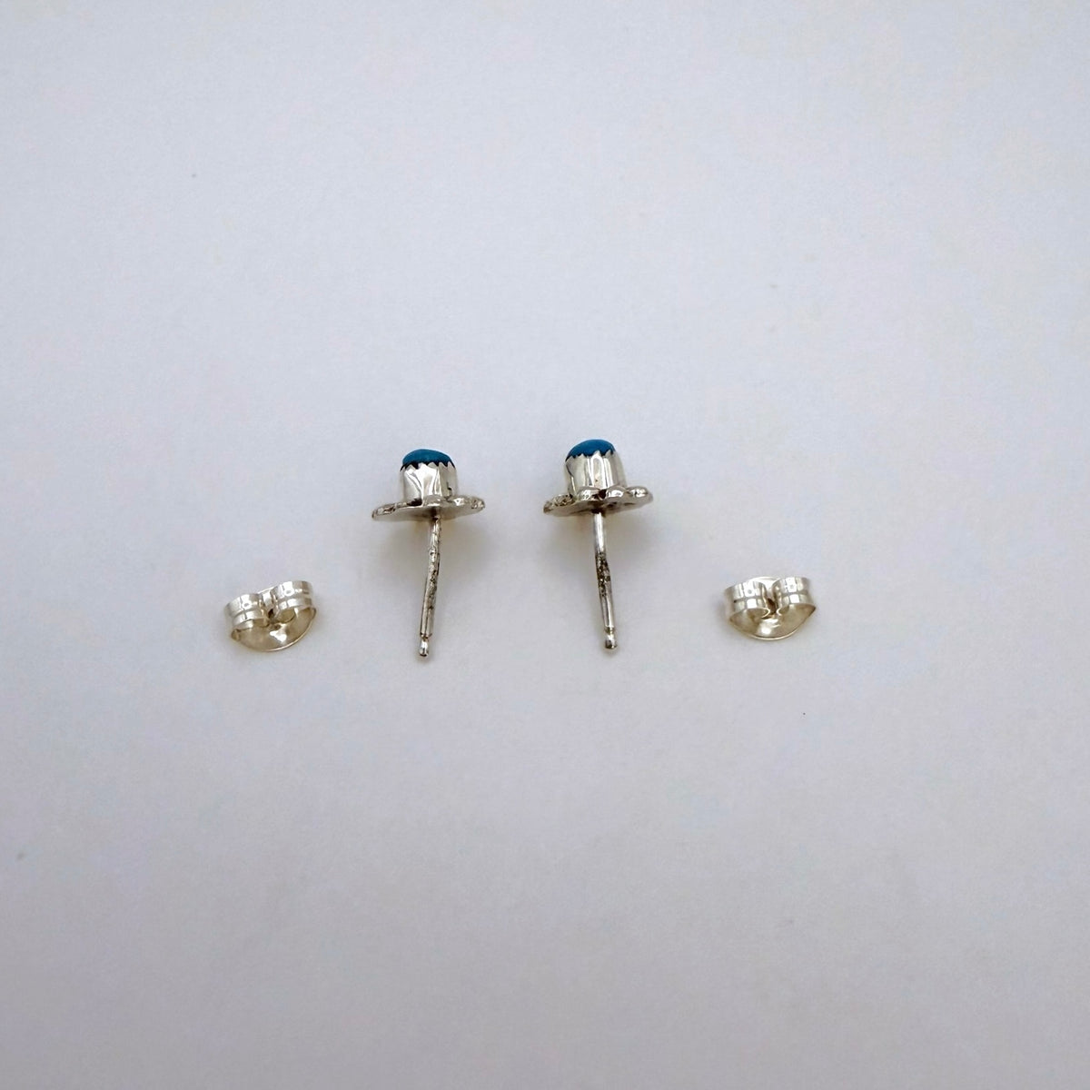 Turquoise Flower Stud Earrings A