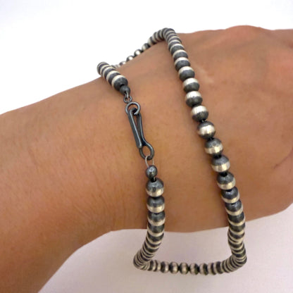 Round Navajo Pearls Necklace 5mm - 18"