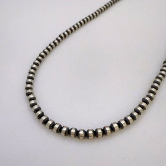 Round Navajo Pearls Necklace 4mm - 24"