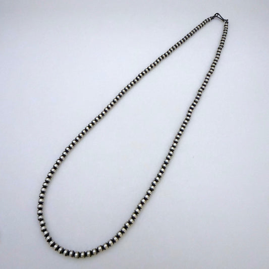 Round Navajo Pearls Necklace 4mm - 24"