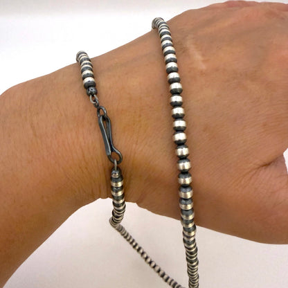 Round Navajo Pearls Necklace 4mm - 24"