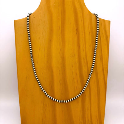 Round Navajo Pearls Necklace 4mm - 22"