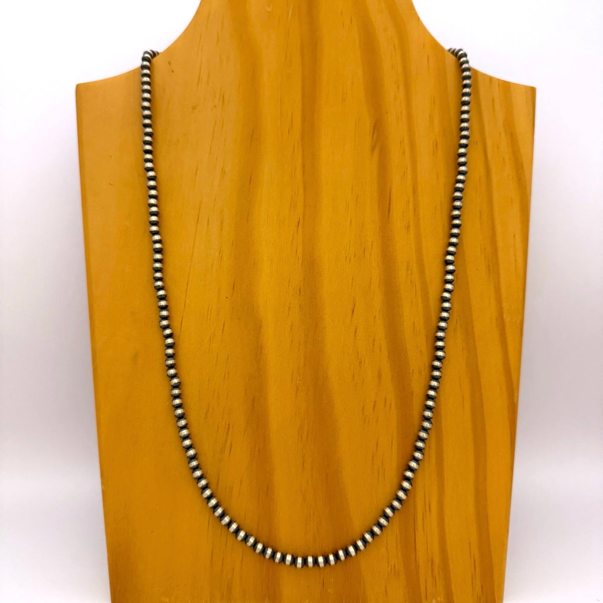 Round Navajo Pearls Necklace 4mm - 24"