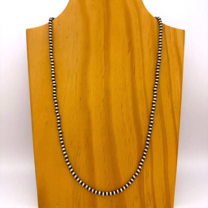 Round Navajo Pearls Necklace 4mm - 24"