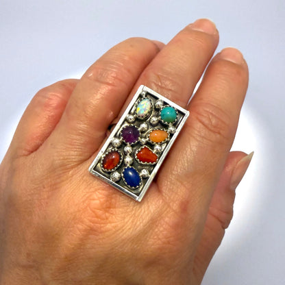 Multi Stone Ring By Harry Begay Size 8