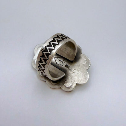 Sterling Silver Floral Ring by Calvin Martinez – Size 8.5