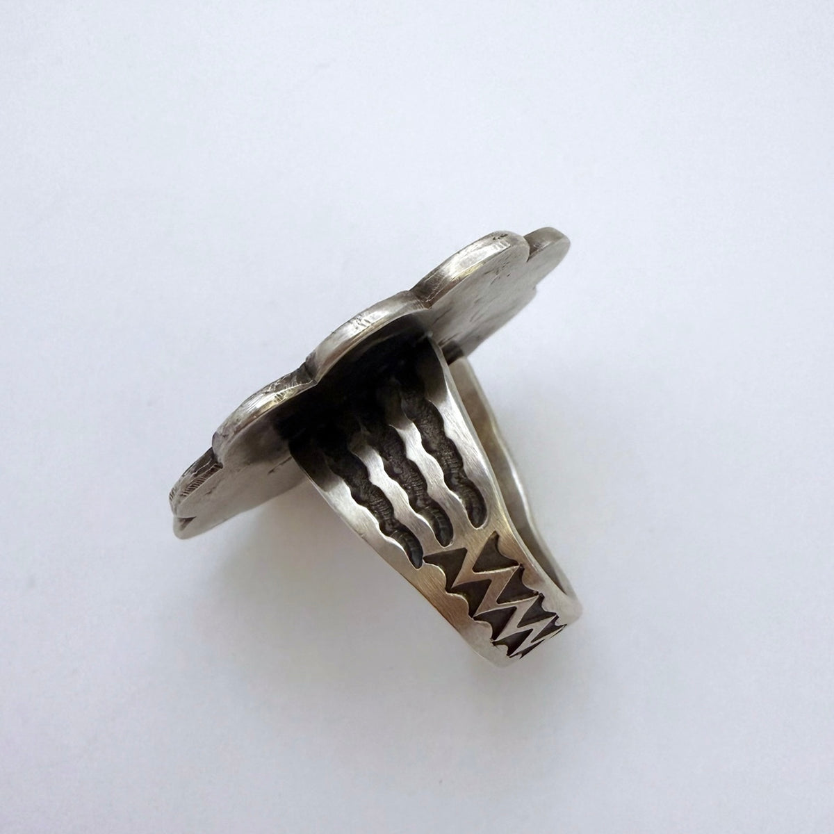 Sterling Silver Floral Ring by Calvin Martinez – Size 8.5
