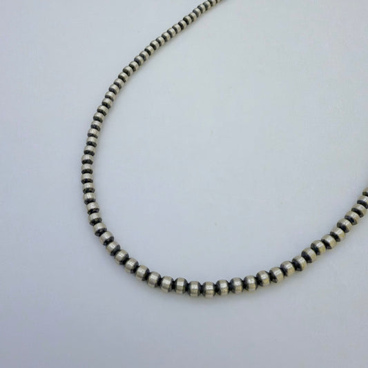 Round Navajo Pearls Necklace 3mm - 20"