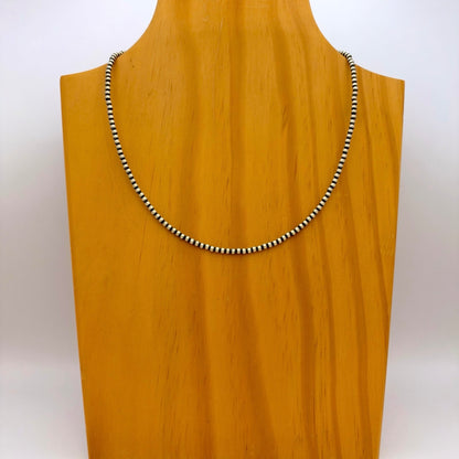Round Navajo Pearls Necklace 3mm - 18"