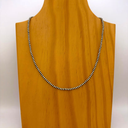 Round Navajo Pearls Necklace 3mm - 20"