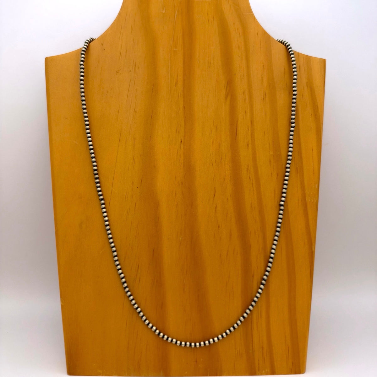 Round Navajo Pearls Necklace 3mm - 24"